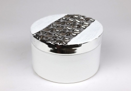Caja joyero de Cerámica plata con detalle en tapadera