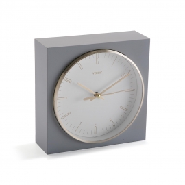 Reloj Sobremesa Gris 16,5x16,5x6,5cm