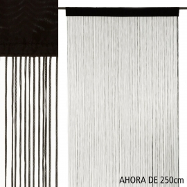 Cortina Hilos Poliester Negro 90x250cm