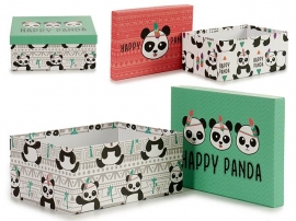 Caja Cartón Panda Surtida 18x10,5x24,2cm