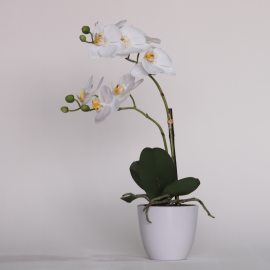 Orquídea artificia 38cms blanca