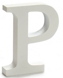 Letra P Madera Blanca 2x11x14,5 cm
