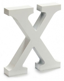 Letra X Madera Blanca 2x11x14,5 cm