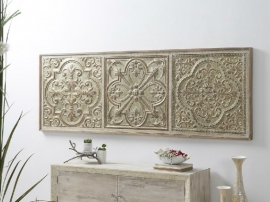 Panel Decoración Madera Metal 191x3x67cm