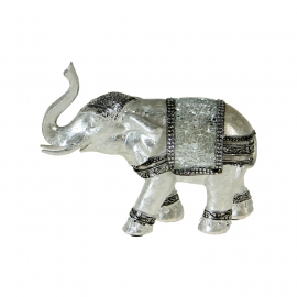 Figura Resina Elefante Plata