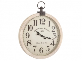 Reloj Pared Madera Metal 60x7x75 cm
