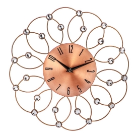 Reloj Círculos Copper 32 x 32 x 4.5 cm