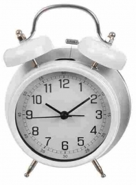 Reloj Despertador Blanco 15 cms