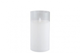Lámpara Led Cristal Blanca 10x20 cm