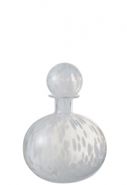 Botella cristal decorativa 19x19x28cms
