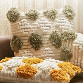 Cojín Crochet Cenefa Verde 45x45cm