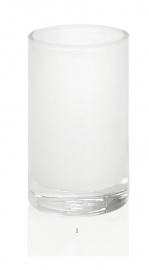 Portacepillos Cristal Blanco 6,5 diámx11