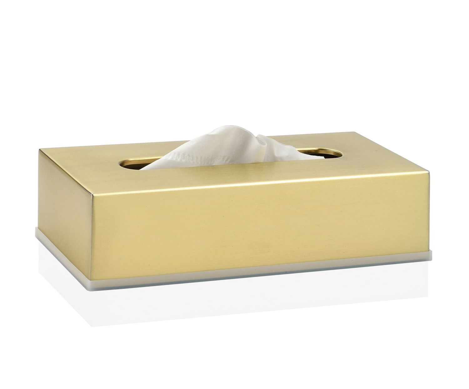 Caja para pañuelos dorada Inox 26x12x7cm