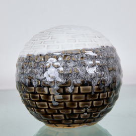 Bola Decorativa Mosaico Gris y Blanco