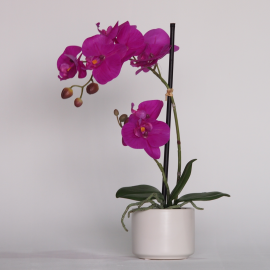 Orquídea artificial 38cms morada