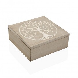 Caja con departamentos decorada con árbol de la Vida 