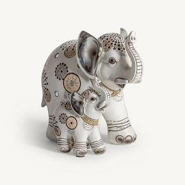 Figura Elefante Familia Ubud 11x8x15 cm