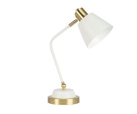 Lámpara de mesa vintage de metal blanco 31x16x45 cm