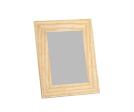 Marco de fotos moderno beige de madera 10x15cm