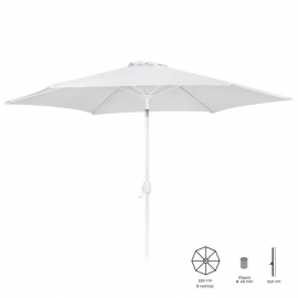 Parasol Alba Aluminio Blanco 350 cm