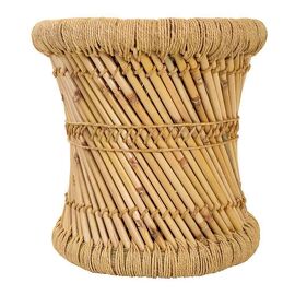 Taburete de Bambú y Cuerda Natural