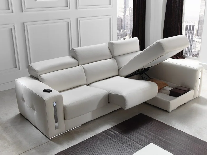 sofá cama con chaise longue